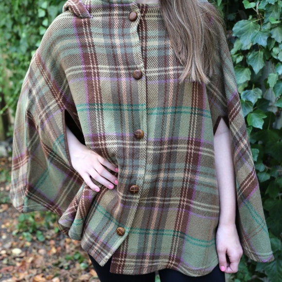 Lauren Ralph Lauren Sweaters - Lauren Ralph Lauren Plaid Wool Poncho